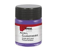 KREUL 79525 - Peinture acrylique brillante, 50 ml verre violet, peinture acrylique brillante et lisse pour peindre et bricoler, à base d'eau, résistante à la salive, séchage rapide et opaque