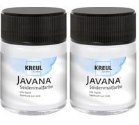 KREUL 814650 - Javana Blanc mélangé en pot de 50 ml, fluide - peinture sur soie liquide pour mélanger les tons pastels (Lot de 2)