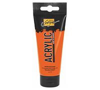 KREUL 84106 - Solo Goya Acrylic, tube de 100 ml en orange véritable, peinture acrylique crémeuse polyvalente de qualité étude, à base d'eau, séchage rapide et mat