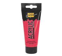 KREUL 84152 - Solo Goya Acrylic, Tube de 100 ML, Rouge Ru vec Effet Scintillant, Peinture Acrylique crémeuse Polyvalente, à Base d'eau, séchage Rapide et Mat, Bon Pouvoir Couvrant