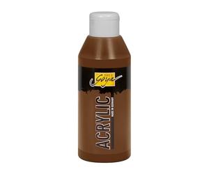 KREUL 84223 - Solo Goya Acrylic Umbra, Flacon de 250 ML, Peinture Acrylique crémeuse Polyvalente de qualité étude, à Base d'eau, séchage Rapide et Mat