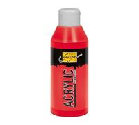 KREUL 84231 - Solo Goya Acrylic véritable rouge, flacon de 250 ml, peinture acrylique crémeuse polyvalente de qualité étude, à base d'eau, séchage rapide et mat
