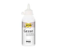 KREUL 85271 - SOLO GOYA Gesso blanc, 250 ml, couche de fond pour supports à peindre à base de demi-crème acrylique, résistant à l'eau et bien couvrant