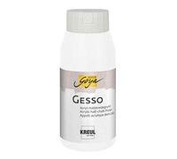 KREUL 85272 - Solo Goya Gesso Apprêt à base de demi-craie acrylique pour supports de peinture Blanc Flacon de 750 ml Résistant à l’eau Bonne opacité
