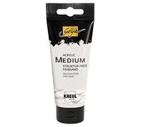 Kreul 85801 - Solo Goya Acrylic Medium, tube de 100 ml, blanc, pâte structurée sable fin, enduit pâteux, avec une structure de surface fine comme du sable, peut être colorée et repeinte
