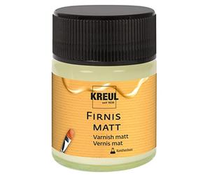 KREUL 86160 - Vernis mat, 50 ml, protège de la poussière et des salissures, vernis de finition transparent & élastique à base de résine synthétique, pour la peinture à l'huile et acrylique