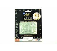 KREUL 99422 Art Deco Lot de 25 Feuilles de Bois en Forme de Feuille Argenté 14 x 14 cm