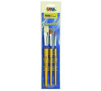 KREUL Hobby Line 723034 - Lot de Pinceaux Poils Creative et synthétique Mélange