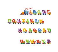 Krf77 Autocollants muraux en forme de numéro de train pour enfants - Autocollants muraux éducatifs pour crèche, salle de ibliothèque, chambre à coucher, salle de jeux (vert, taille unique)