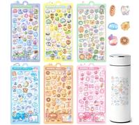 KRFWGUU Ensemble D'Auto-Collants 3D Avec Motifs De Lapins Roses, Autocollants Pour Enfants, 3D Stickers, Gommettes Colorées Pour Scrapbooking, Diy/Fête/Récompenses (6 Pcs