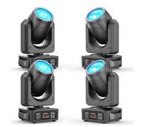 KRIDERISH LED 150W Lumière de Scène Tête Mobile, RGBW Gobo dmx512 Spot Zoom Lumières de Fête avec Effet de Focus 13°-15° 7 Patrons 7 Couleurs 3 Prismes Pour Scène Disco DJ Bar Fête Noël 4PCS