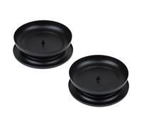 KRIPINC Vintage Lot de 2 Bougeoirs Noir à Pique, Diamètre 10.5cm | Support Bougie en Fer pour Bougies Piliers et Chauffe Plat, Centre de Table Decoration, pour Mariage, Fête, Halloween et Noël