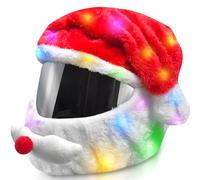 krishome Extra Large Christmas Santa Couverture de Casque de Moto Light Up décoration de Chapeau 28 x 15,8 in,Chapeau de Noël accessoires avec lumière pour hommes femmes, manèges amusants et cadeaux