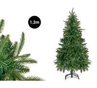 Krist+ Arbre de Noël vert 120 cm avec branches en plastique et métal