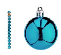 KRIST+ Set de 12 boules de Noël bleues 5cm