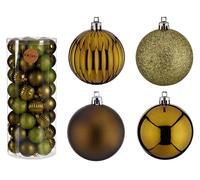 KRIST+ Set de 56 boules de Noël 6cm Vert Olive