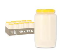 Kristen Bougie commémorative - 72 heures de combustion - Blanc - Lot de 10 pièces - Pack avantageux - Bougie de prière, bougie d'église, bougie de dévotion, lumière perpétuelle