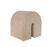Kristina Dam Studio Pouf Curved cuir light brown
