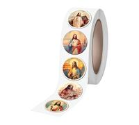 Krmoau Autocollant Journal | Autocollant Bouteille d'eau Cadeau de fête, Jésus-Christ Chrétien Rouleaux Autocollants | Pour Femmes Hommes Scrapbooking Bricolage Papeterie Guitare Ordinateur Téléphone