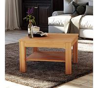 KROKWOOD Table Basse Bonn Bois de Massif (Hêtre, 75 x 50 x 45 cm)