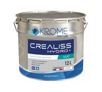 KROME PEINTURE - Krome Crealiss Hydro+ - Peinture Murs et Plafonds - Intérieur - Couleur:Blanc Conditionnement:3L Finition : Mat