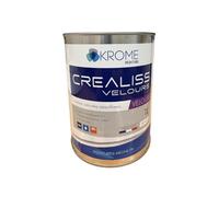 KROME PEINTURE - Krome Crealiss Velours - Peinture Acrylique pour Murs et Plafonds - Intérieur - Couleur:Blanc Conditionement : 1L