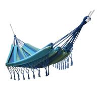 Kronenburg Hamac suspendu pour plusieurs personnes avec franges 320 x 160 cm charge jusqu'a 300 kg