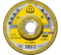 Klingspor Meule d'ébarbage Klingspor A 24 EX125 x 6 x 22,23 mm coudée Quantité:10