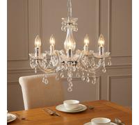 Kronleuchter/Lüster Hängelampe Pendellampe Cristal Déco Chrom Clair 5 Lumières
