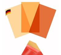 KROPP Films colorés Autocollants pour Lampes LED, 3 Teintes Blanc Chaud, Correction de Couleur, Jour vers Incandescence, 20 x 12 cm, 3 pièces