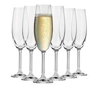 Krosno Flute Cristal de Champagne Verre | Lot de 6 | 200 ML | Collection Venezia | Parfait la Maison, Les Restaurants, Les Fêtes | Lavable au Lave-vaisselle