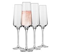 Krosno Flûtes à champagne en cristal, lot de 4, 180 ml, Collection Avant-garde, forme classique, pour mimosas, Prosecco, vin mousseux, compatibles lave-vaisselle | Cristal sans plomb