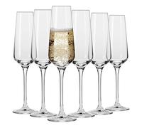 Krosno Flûtes à champagne | Lot de 6 | 180 ML | Collection Avant-Garde | Verre en cristal sans plomb | Verres à prosecco | Pour la maison, restaurants & fêtes | Passe au lave-vaisselle