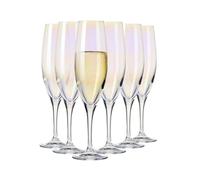 Krosno Flûtes à Champagne Lot de 6, 210 ml, Opalescent, Collection Rainbow