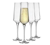 Krosno Flûtes ondulé à Champagne Lot de 4, 200 ml, Collection Avant-Garde