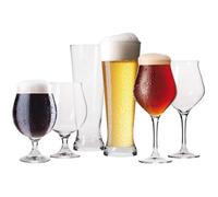 Krosno Grand Verre à Bière Craft - Lot de 6 Verres - 420-500 ml - Bière Cadeau - Lavable au Lave-Vaisselle