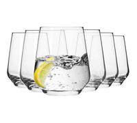 Krosno Grand Verre à Eau Rhum Cocktail Coca Cola Mojito Jus - Tumbler - Lot de 6 Gobelets - 430 ml - Collection Splendour