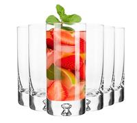 KROSNO Lagrima Verres Long Drink 300 ml, Lot de 6 Verres Hauts | Cristal sans plomb, compatible lave-vaisselle, design contemporain, réceptions, idée cadeau