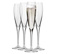 Krosno - Perla Verres à Champagne 4 x 170 ml | Flûtes à Champagne | Verres à Prosecco | Cadeau de Mariage | Lavable au Lave-vaisselle | Verre Cristallin | Verre sans Plomb | Résistants aux Rayures
