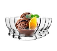 Krosno Pure Coupes à Dessert 290 ml, Lot de 6 - Bols en Cristal Sans Plomb, Coupelles pour Glace Fruits Gelée, Verres Dessert Élégants, Maison Restaurant, Compatible Lave-vaisselle Micro-ondes