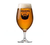 KROSNO Verre à Bière 1 pièce, 400 ml, pour Grand-père, Celebration Moments | Verre tulipe à pied pour bières artisanales, IPA, lagers, Cristal sans plomb, Compatibles lave-vaisselle, Idée cadeau, merci