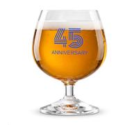 Krosno Verre à Cognac 1 pièce, 230 ml, 45 Anniversaire, Celebration Moments | Dégustation, petite bière, liqueur, rhum, whisky, digestif, Cristal sans plomb, Compatibles lave-vaisselle, Idée cadeau