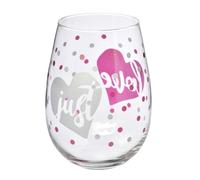 Krosno Verre pour l'eau, les jus, les boissons, les milkshakes ""Just Love"" | 1 pièce | 500 ML | Verre parfaitement transparent.