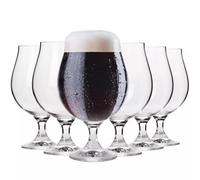 Krosno - Verres à Bière 620 ml - Lot de 6 - Collection Elite - Chopes pour Bière Brune - Cristal Sans Plomb - Design Élégant et Moderne