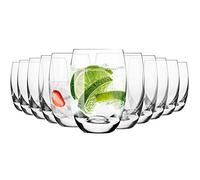 Krosno Verres à Eau, Boire Lot de 12, 440 ml, Collection Elite | Grand verres à cocktail, jus, smoothie, milkshake, tumbler, Verrerie élégants, Cristal sans plomb, Compatibles lave-vaisselle