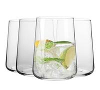 KROSNO Verres à Eau, Boire Lot de 4, 490 ml, Collection Infinity | Grand verres à cocktail, jus, smoothie, milkshake, tumbler, Verrerie élégants, Cristal sans plomb, Compatibles lave-vaisselle