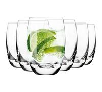 Krosno Verres à Eau, Boire Lot de 6, 440 ml, Collection Elite | Grand verres à cocktail, jus, smoothie, milkshake, tumbler, Verrerie élégants, Cristal sans plomb, Compatibles lave-vaisselle