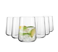 Krosno Verres à eau, boissons et jus de fruits | Design élégant | Verre sans plomb | Ensemble de 6 pièces | Capacité 490 ml