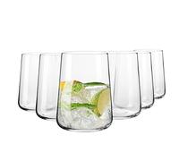 Krosno Verres à eau, boissons et jus de fruits | Design élégant | Verre sans plomb | Ensemble de 6 pièces | Capacité 490 ml | Collection Infinity | Parfait pour la maison, le restaurant et les fêtes