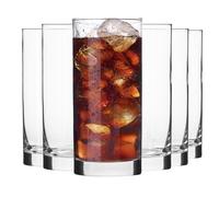 KROSNO Verres à Eau, Long Drink Lot de 6, 300 ml, Collection Balance | Grand haut verres à cocktail, mojito, smoothie, milkshake, Verrerie élégants, Cristal sans plomb, Compatibles lave-vaisselle